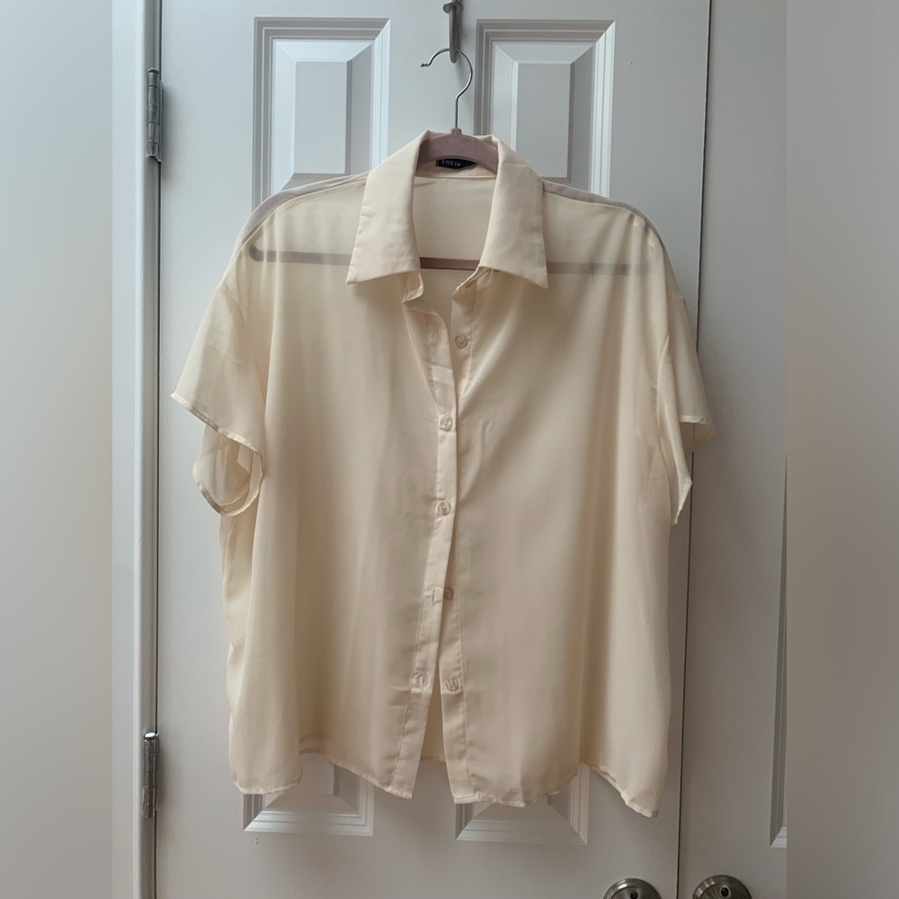 Sheer oversized blouse